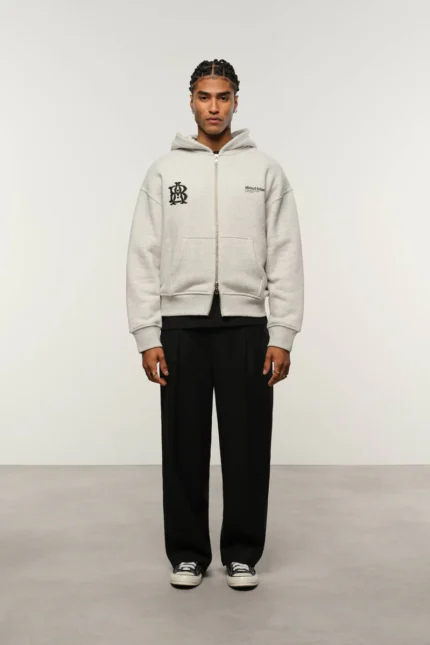 dual logo zip hoodie