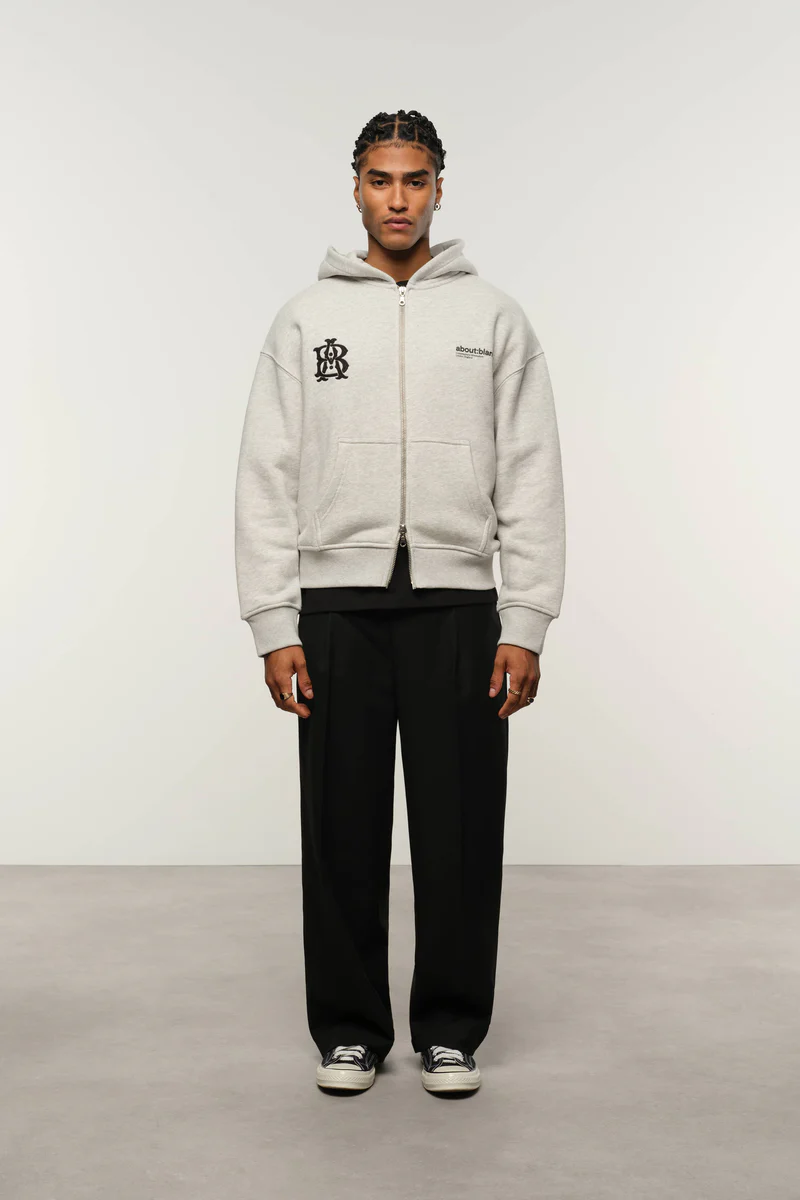 dual logo zip hoodie