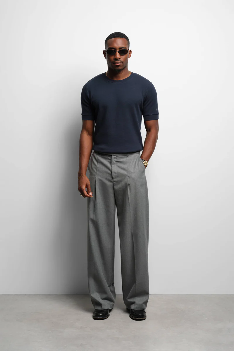 tailored wide leg trouser