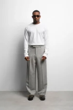 tailored wide leg trouser