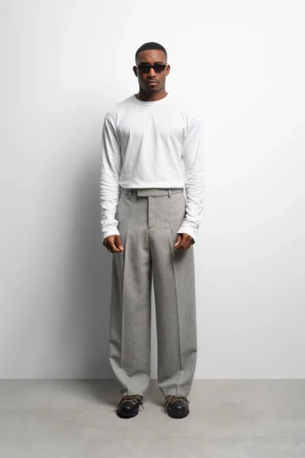 tailored wide leg trouser