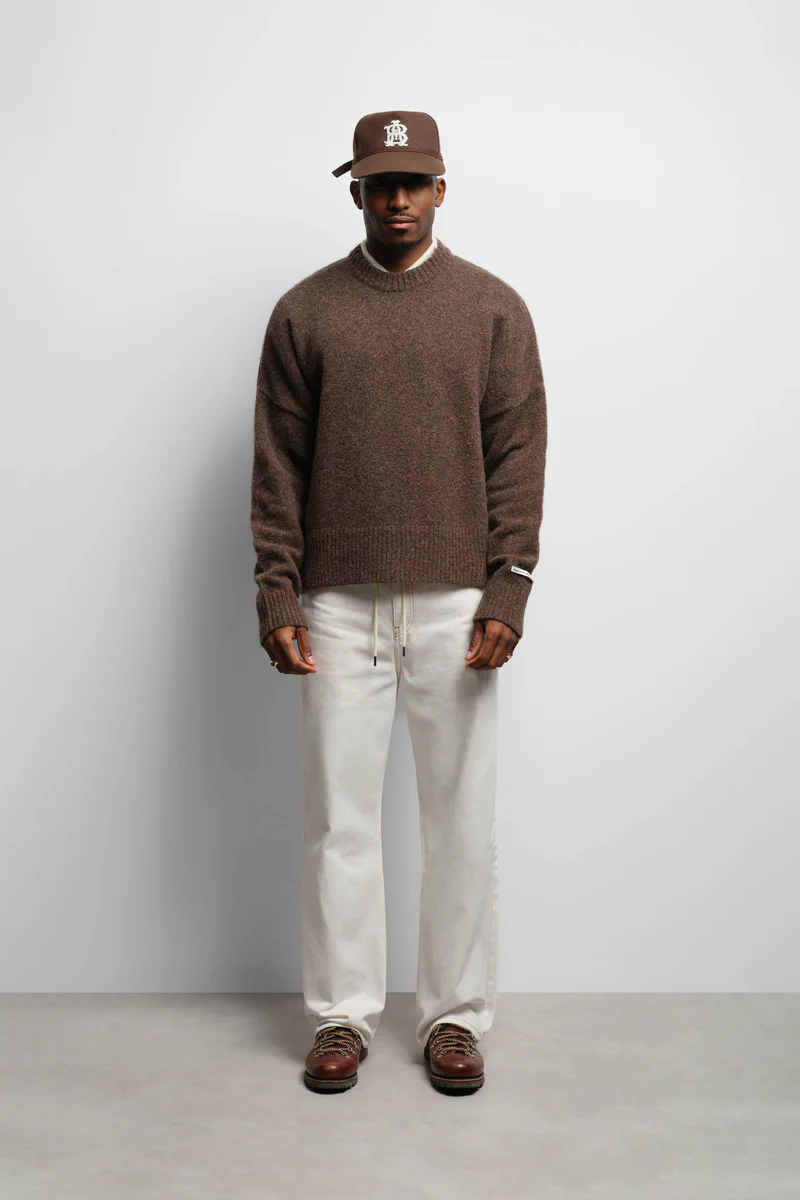 mohair knitted crewneck