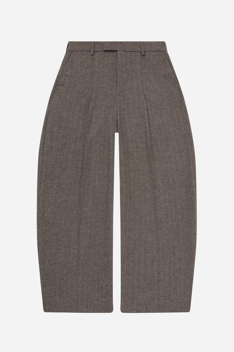 TAILOREDWIDELEGTROUSER_BROWNHERRINGBONE_BACK tailored wide leg trouser