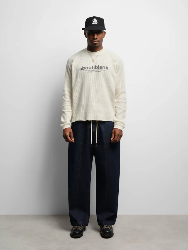 About:blank garcon long sleeve waffle