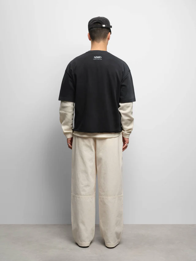 About:blank raw hem ellipse t-shirt