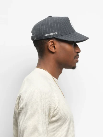 About:blank monogram pinstripe cap
