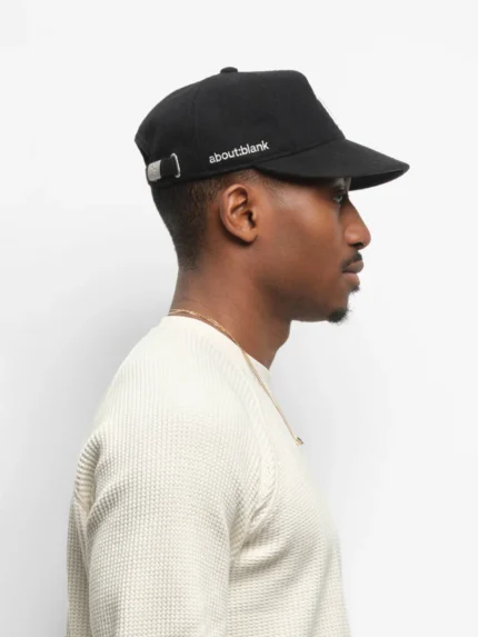 About:blank monogram wool cap