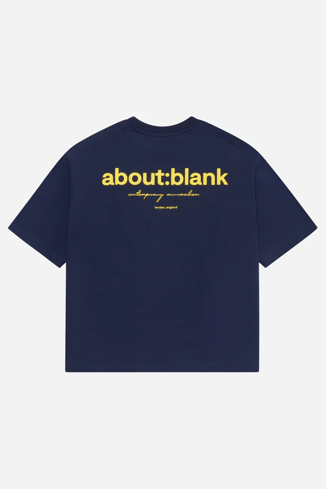 BOXT-SHIRT_NAVYYELLOW_02 About:blank box t-shirt