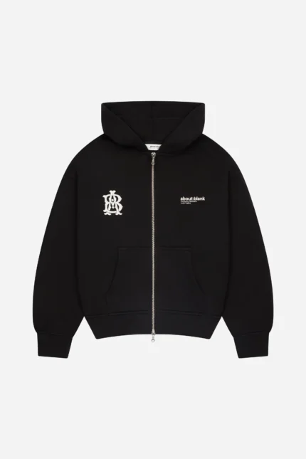About:blank dual logo zip hoodie