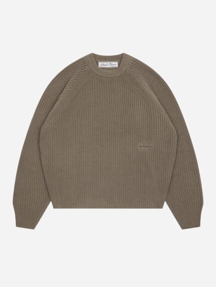 About:blank rib mock neck crew