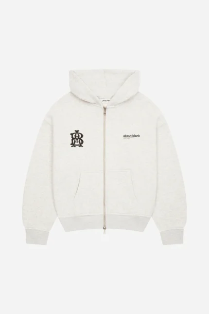 About:Blank dual logo zip hoodie