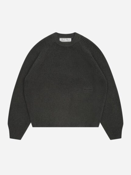 About:blank rib mock neck crew