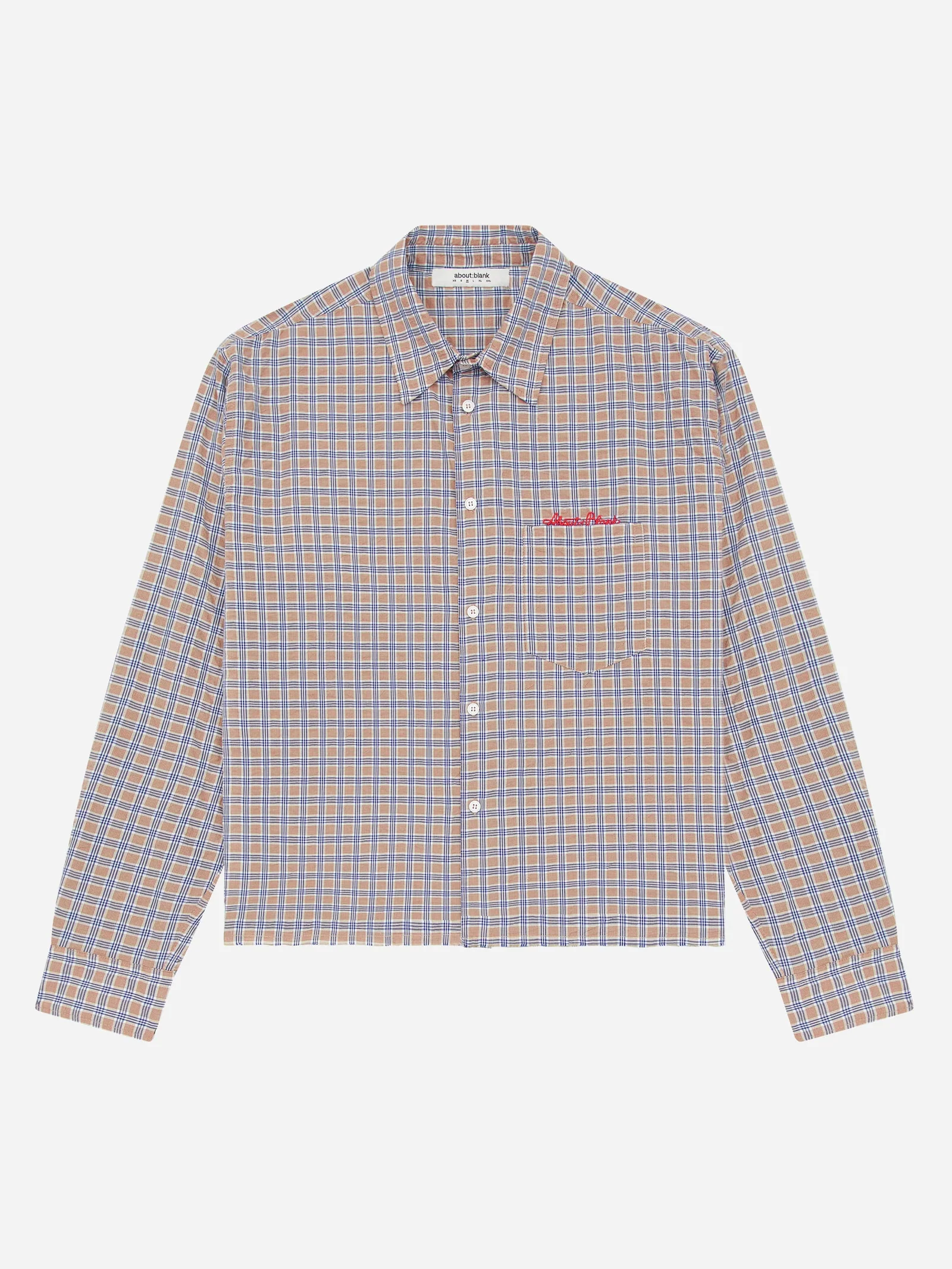 Raw_Hem_Check_Shirt_Gold_01_1.webp About:blank raw edge check shirt - Image 1