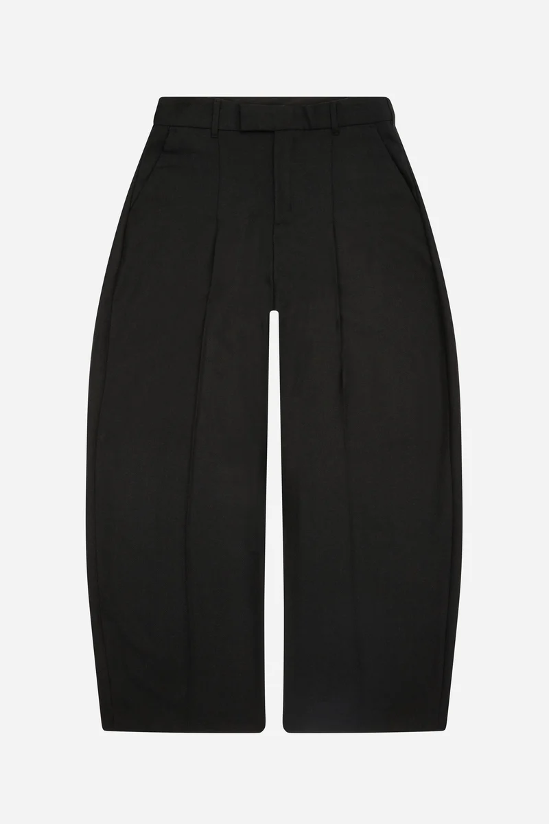 TailoredWideLegTrouser_Black_FRONT_1.webp About:Blank tailored wide leg trouser black - Image 1