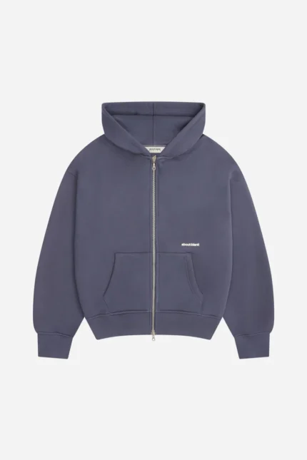 About:Blank box zip hoodie Blue